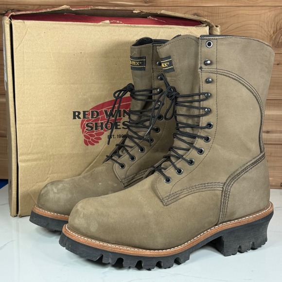 Discontinued Red Wing 2292 Steel Toe Gore-Tex Logger Boots Men\'s Size 10 E